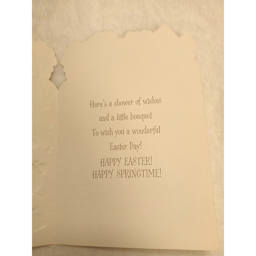 Vintage Aunt Easter Card Hallmark Duck 2ith Flowers Unmarked W/envelope - Picture 4 of 5